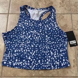 NEW 90 Degree By Reflex Sodalite Blue Tank Top Yoga Fitness shirt crop